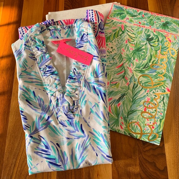 NEW! W/ Tags Lilly Pulitzer Tisbury Shift Ruffle Neck Dress - Picture 11 of 11